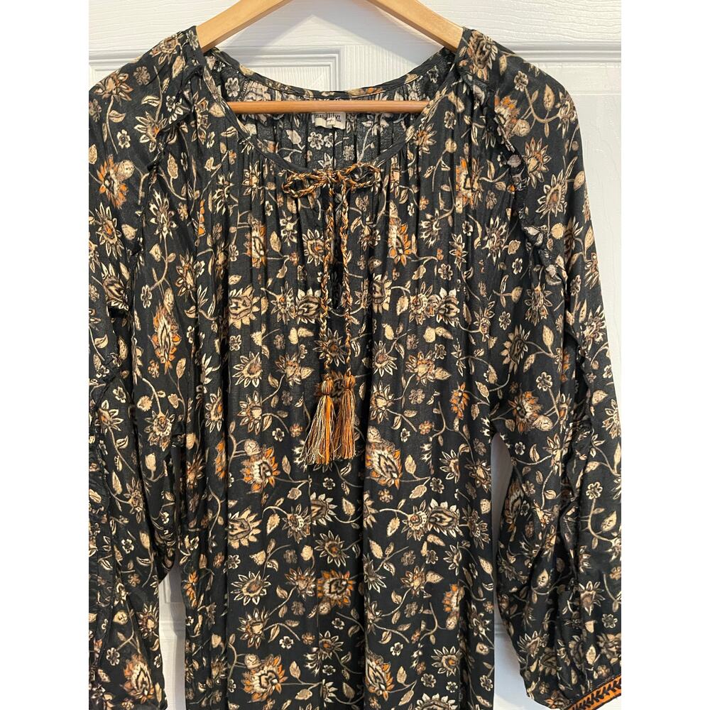 Natural Life Lula Tiered Maxi Dress Floral Multicolor size XL Boho Peasant - Picture 8 of 9